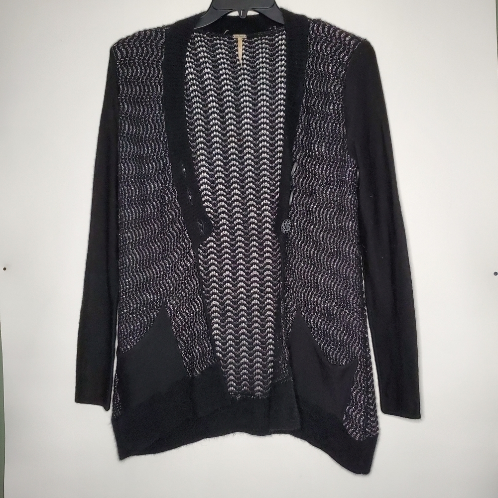 FREE PEOPLE- Black Cardigan- Women's- Size Small